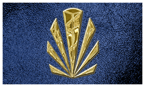 DNSEMP-C-602-GD-SH-BL Gold Sunburst Shimmer Blue